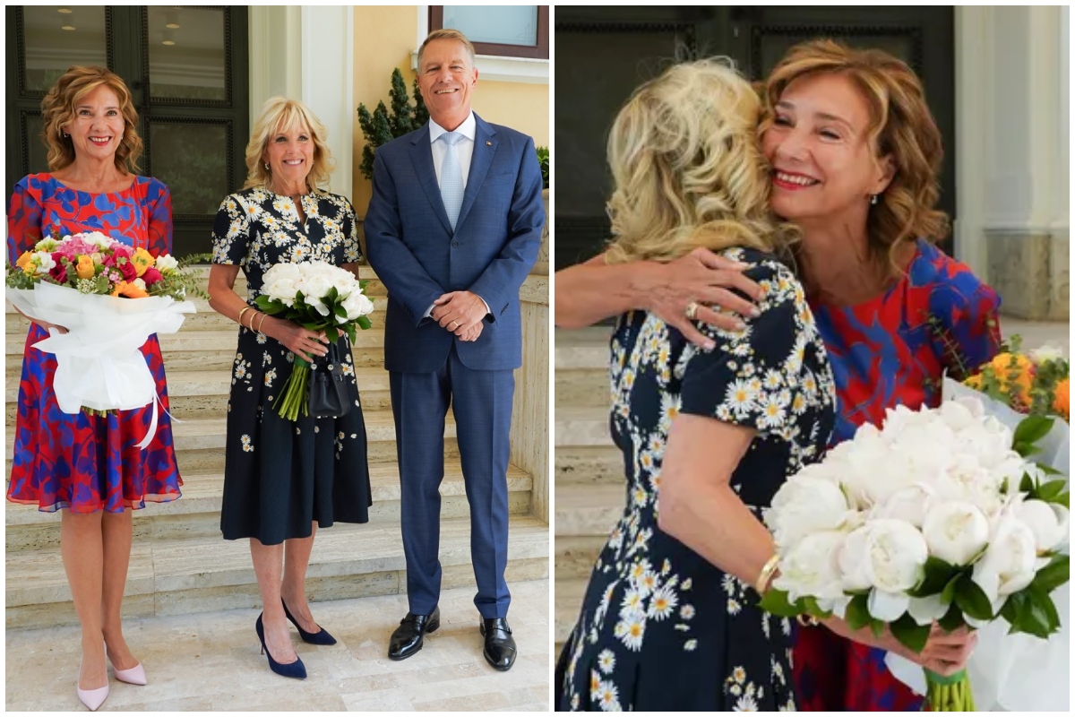 Câți bani a costat rochia purtată de Carmen Iohannis la întâlnirea cu Jill Biden