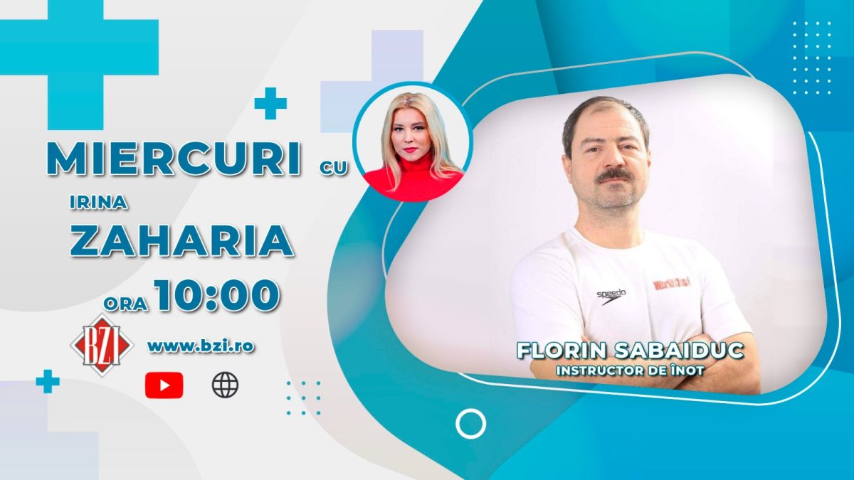 Florin Sabaiduc, instructor înot, vine în platoul BZI LIVE să discute despre cum îi ajută sportul de apă pe copii