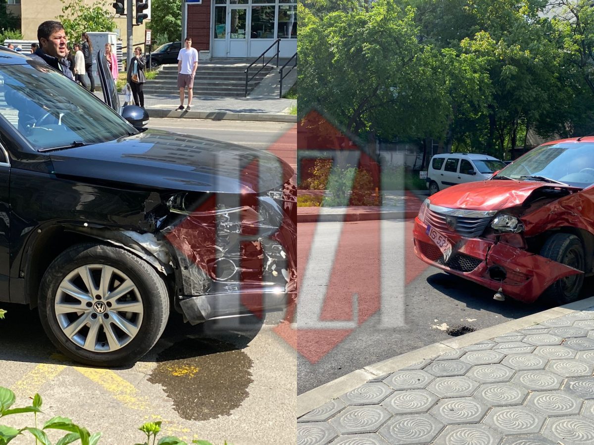 Accident rutier în cartierul Alexandru cel Bun. Au fost implicate două autoturisme – EXCLUSIV, GALERIE FOTO