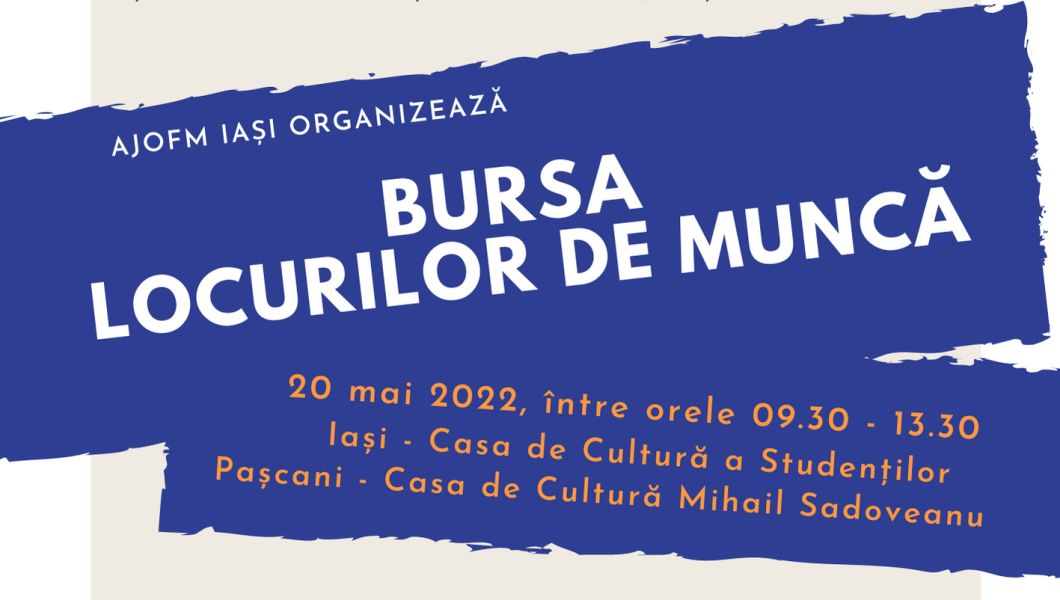 Bursa locurilor de muncă 20 mai 2022