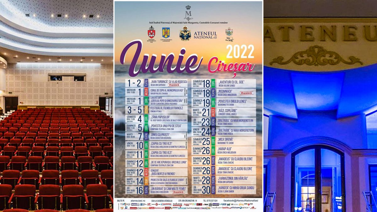Ce surprise le-a pregătit Ateneul Național din Iași spectatorilor în luna iunie! Trei premiere la final de stagiune