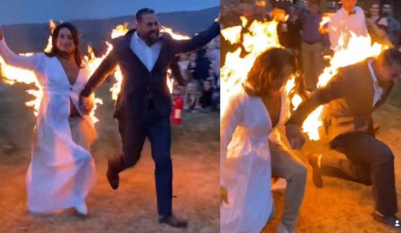 Doi miri din SUA și-au dat foc intenționat la nuntă