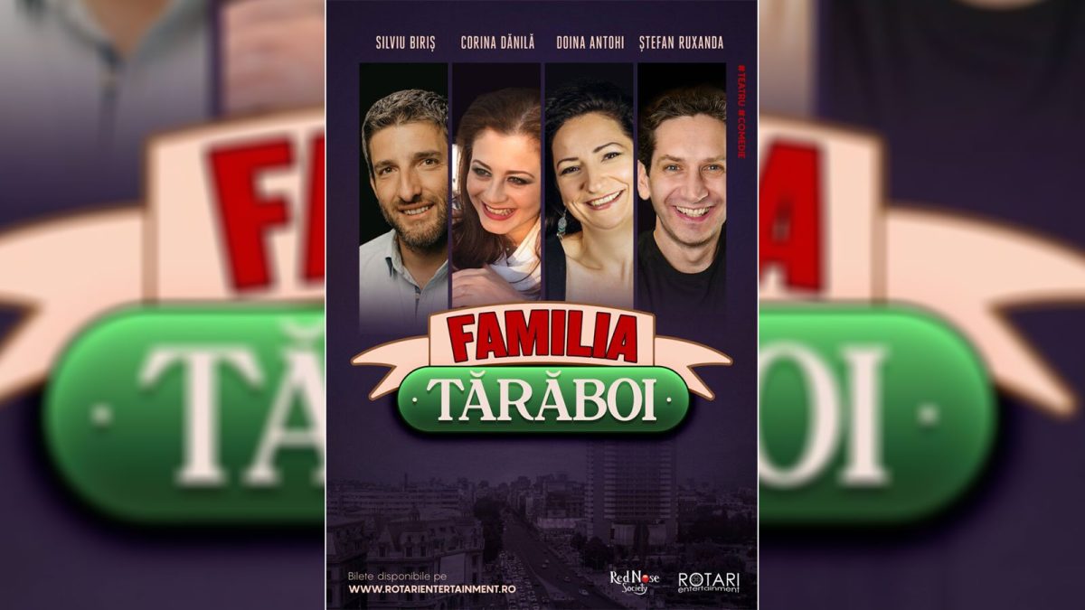 O comedie care nu trebuie ratată! „Familia Tărăboi” vine la Ateneul Național din Iași
