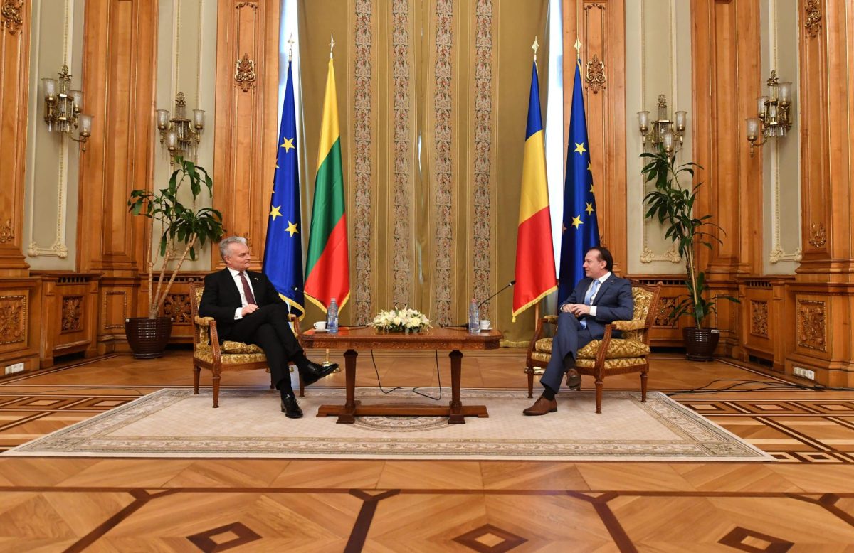 Florin Cîțu, discuții cu președintele Lituaniei: „Avem nevoie de o apărare mai puternică, în special în ceea ce priveşte Flancul Estic”
