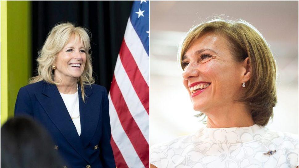 Jill Biden se întâlnește azi cu soţia preşedintelui României, Carmen Iohannis
