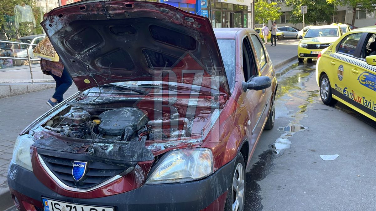 O maşină a luat foc, în cartierul Mircea. Pompierii au intervenit în forţă – EXCLUSIV, FOTO, UPDATE