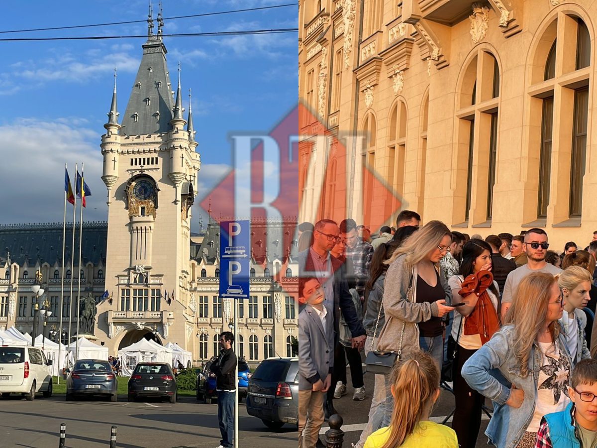 Mii de ieșeni stau la rând să viziteze Palatul Culturii la Noaptea Muzeelor – GALERIE FOTO, UPDATE