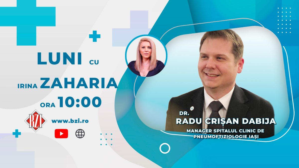 Dr. Radu Crișan Dabija, managerul Spitalului de Pneumoftiziologie Iași, discută în ediția BZI LIVE despre proiectele unității medicale de anul acesta