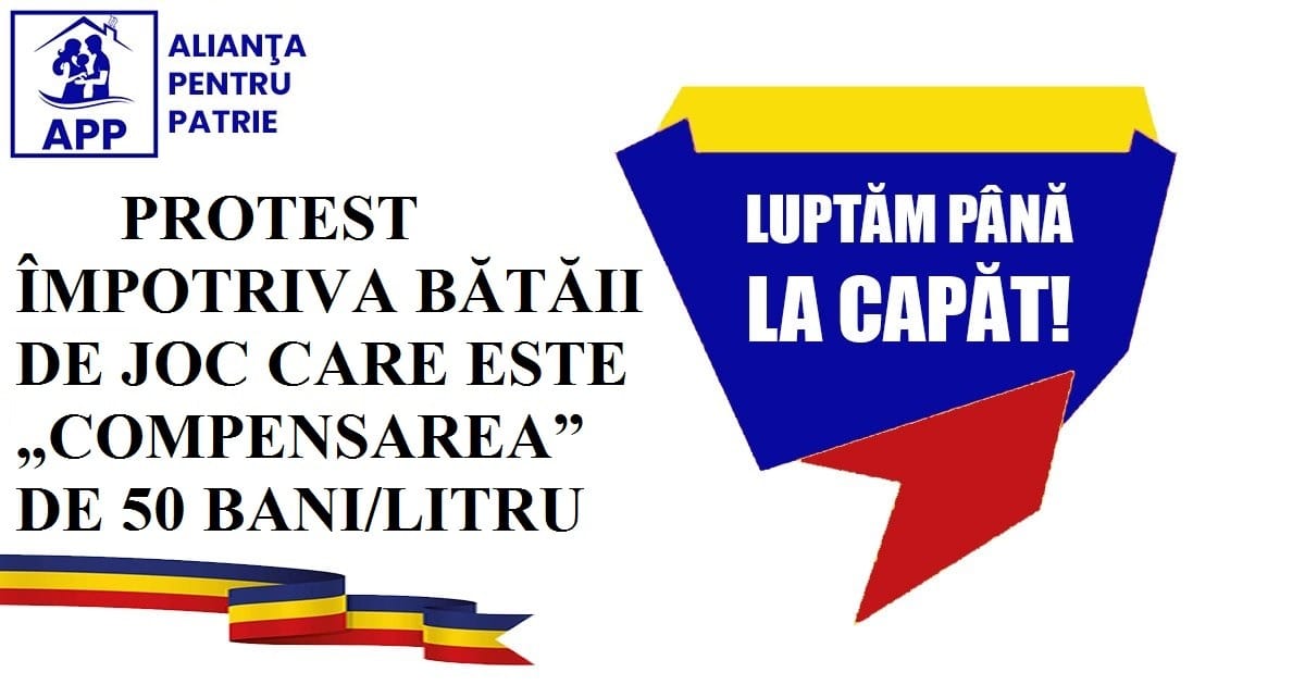 Alianţa Pentru Patrie protestează la Iași împotriva Guvernului și a prețului la benzină