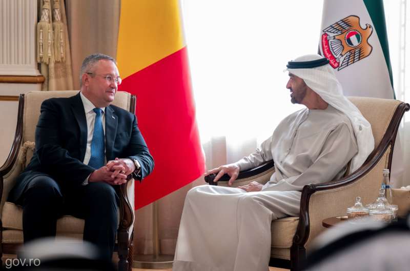 Preşedintele Emiratelor Arabe Unite a discutat cu premierul Nicolae Ciucă despre aprovizionarea cu petrol şi gaze naturale
