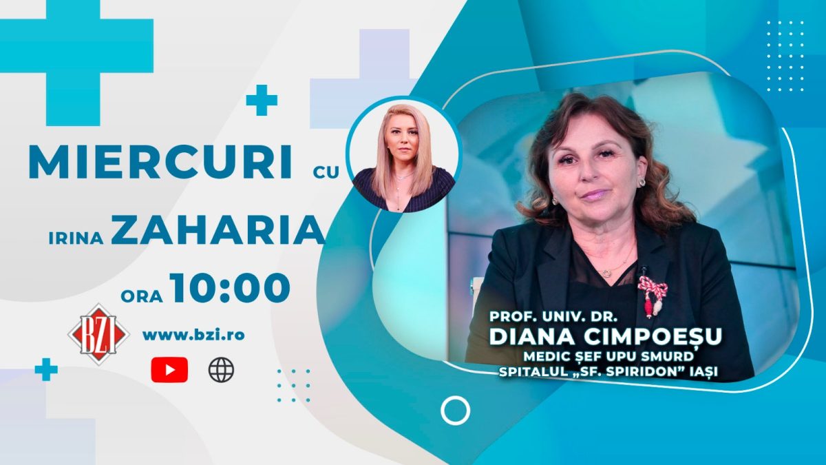 Prof. Dr. Diana Cimpoeșu, medic șef UPU Spitalul Sfântul Spiridon Iași, discută în emisiunea BZI LIVE despre cazurile care nu ar trebui să se adreseze serviciului de urgență