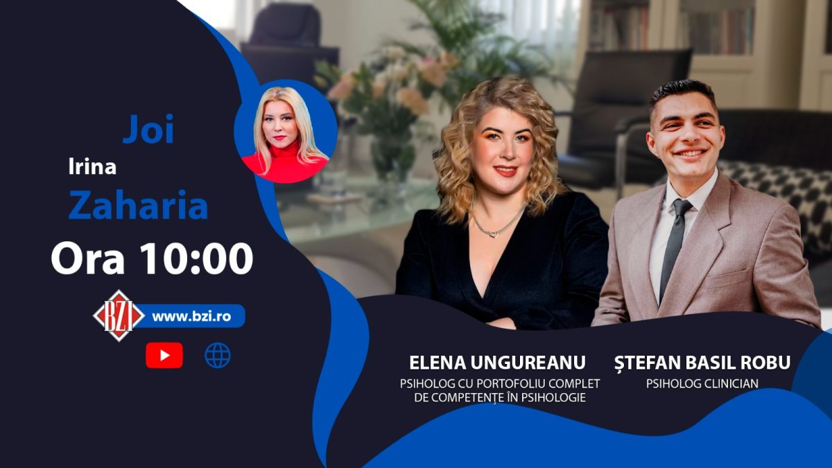 Elena Ungureanu, psiholog și Ștefan Basil Robu, psiholog clinician, discută în emisiunea BZI LIVE despre consumul de droguri și victimele pe care le face în rândul tinerilor