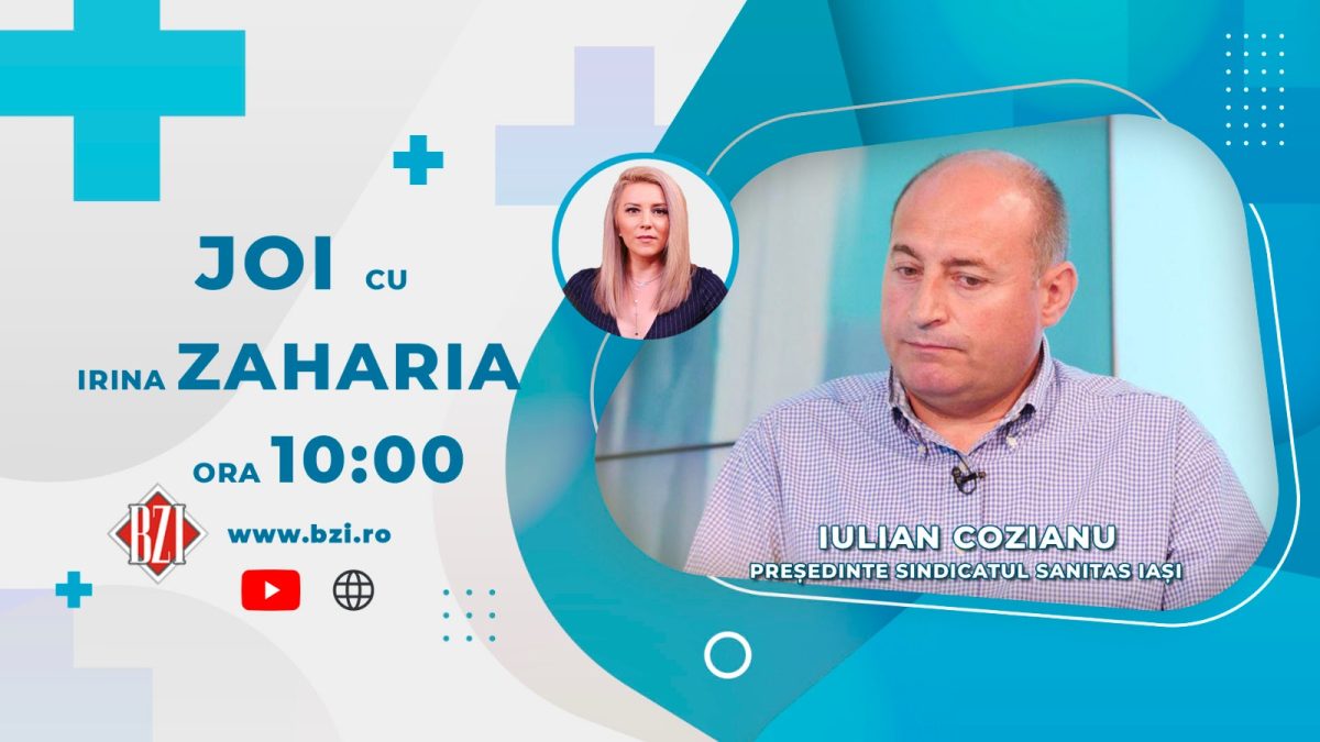 Iulian Cozianu, președintele Sanitas Iași, discută în emisiunea BZI LIVE despre mitingul Federaţiei SANITAS din România, organizat la București