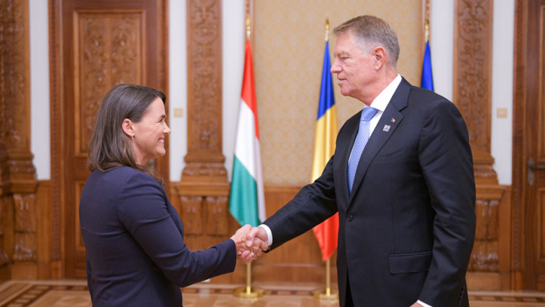 Klaus Iohannis a primit-o, la Palatul Cotroceni, pe președinta Ungariei