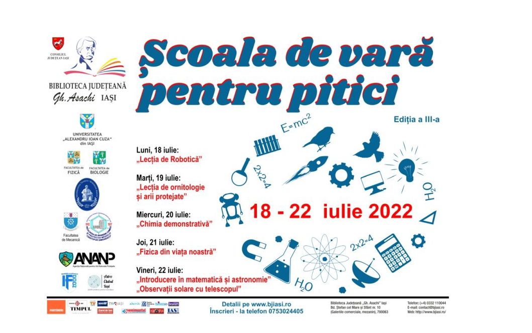Școala de vară pentru pitici, Ediția a III-a, 18 – 22  iulie 2022