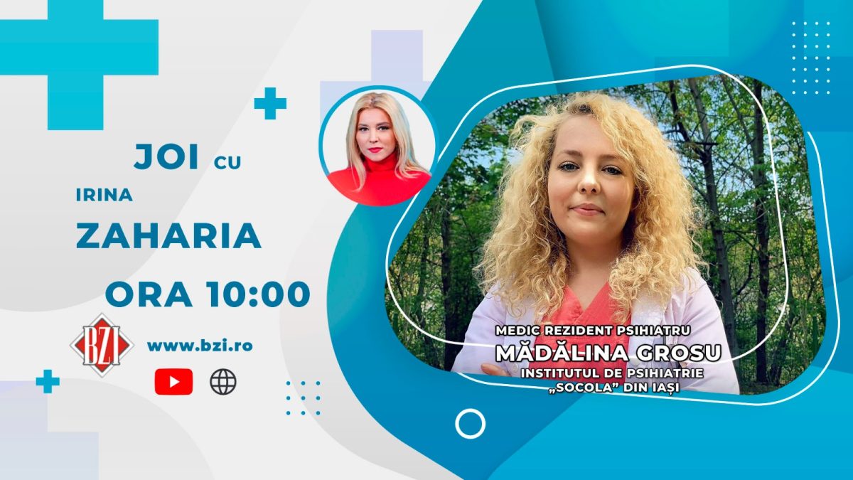 Mădălina Grosu, medic psihiatru în cadrul Institutului de Psihiatrie Socola Iași, discută despre depresiile adolescenților la BZI LIVE