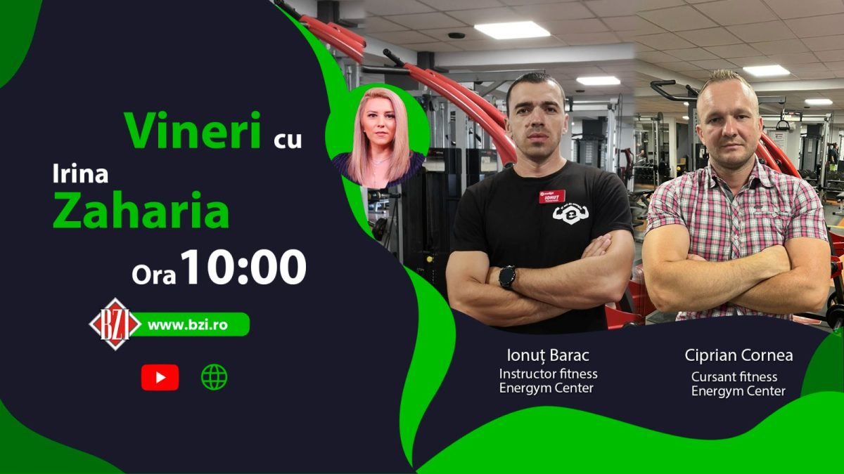 Ionuț Barac, instructor fitness, Energym Center și Ciprian Cornea, cursant fitness, discută în emisiunea BZI LIVE despre importanța sportului la orice vârstă