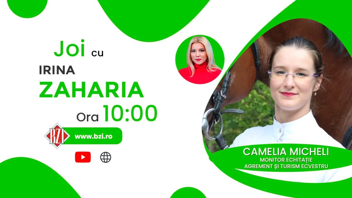 Camelia Micheli, monitor de echitație și agrement turistic, Ecvestru, discută în emisiunea BZI LIVE despre beneficiile echitație, atât terapeutice, cât şi de relaxare