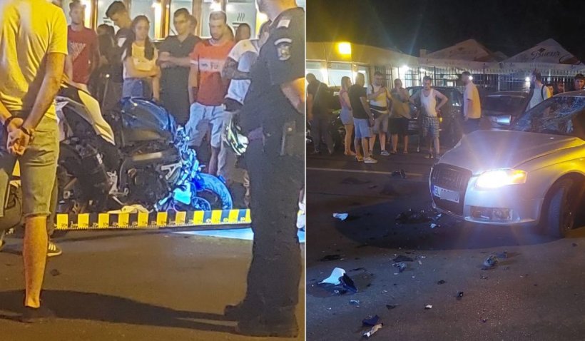 Accident rutier grav în Galaţi. Motociclist internat în stare comatoasă după ce un şofer i-a tăiat calea