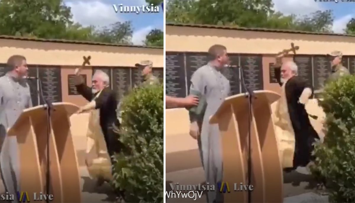 Bătaie între un preot rus și un preot ucrainean. Rusul i-a dat cu crucea în cap – FOTO, VIDEO
