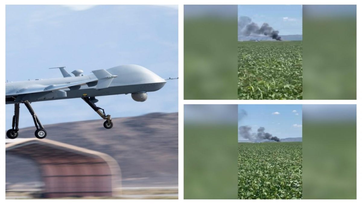 În Câmpia Turzii s-a prăbușit o dronă americană MQ-9 Reaper. Ce a transmis MApN – VIDEO