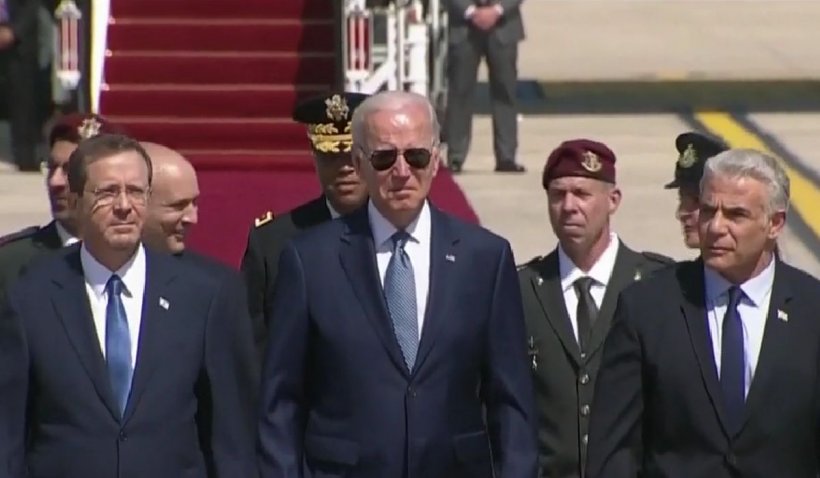 Președintele Joe Biden a ajuns în Israel. Liderul de la Casa Albă participă la primul turneu în Orientul Mijlociu