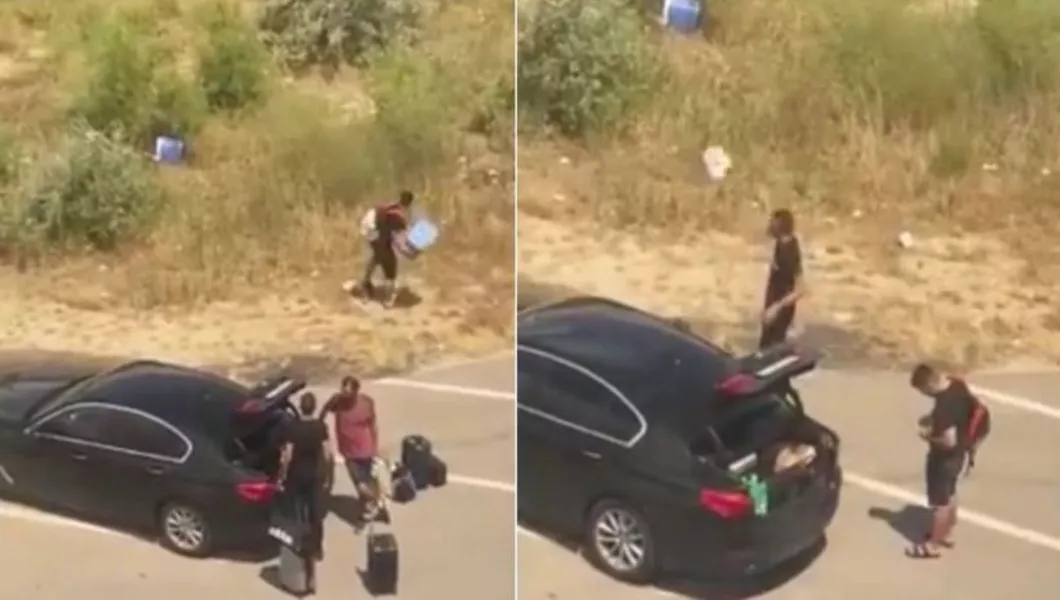 Șofer din Iași, amendat cu 20.000 de lei, după ce a aruncat gunoaiele din BMW în stațiunea Mamaia – VIDEO