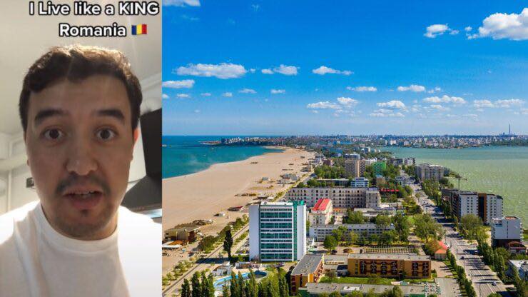 Un american ajuns pe plaja din Mamaia a devenit viral: „Trăiesc ca un rege în România!”