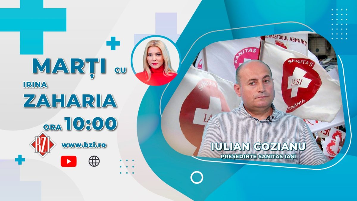 Iulian Cozianu, președintele Sanitas Iași, discută în emisiunea BZI LIVE despre modificările legii în sistemul sanitar, voucherele de vacanță și contractul colectiv de muncă al angajaților din sistemul medical
