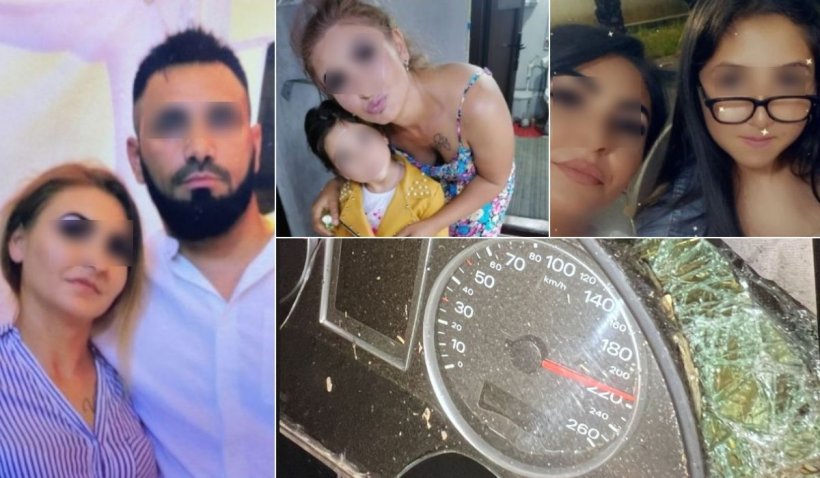 Familia care a pierit în accidentul de la Frumuşani. Acul vitezometrului a rămas blocat la 220 km/h