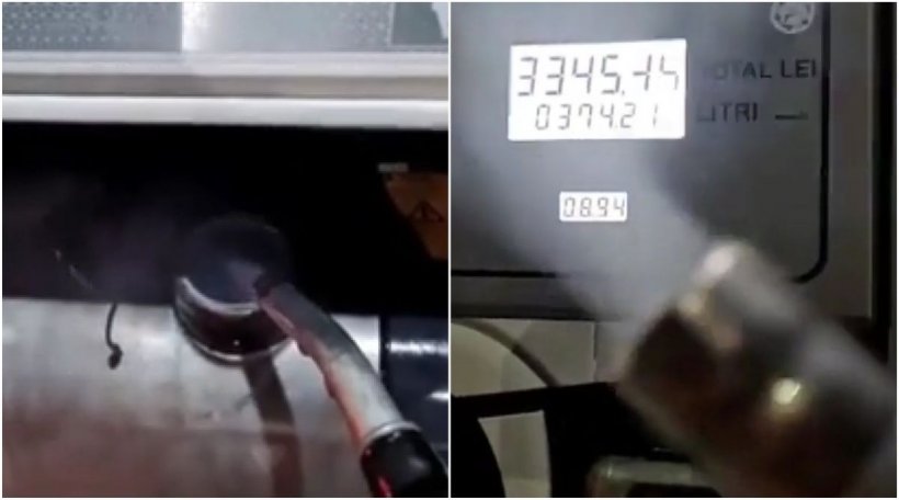 Un bărbat a vrut să alimenteze, dar a avut o surpriză. Aparatul taxa, dar primea doar aer – VIDEO