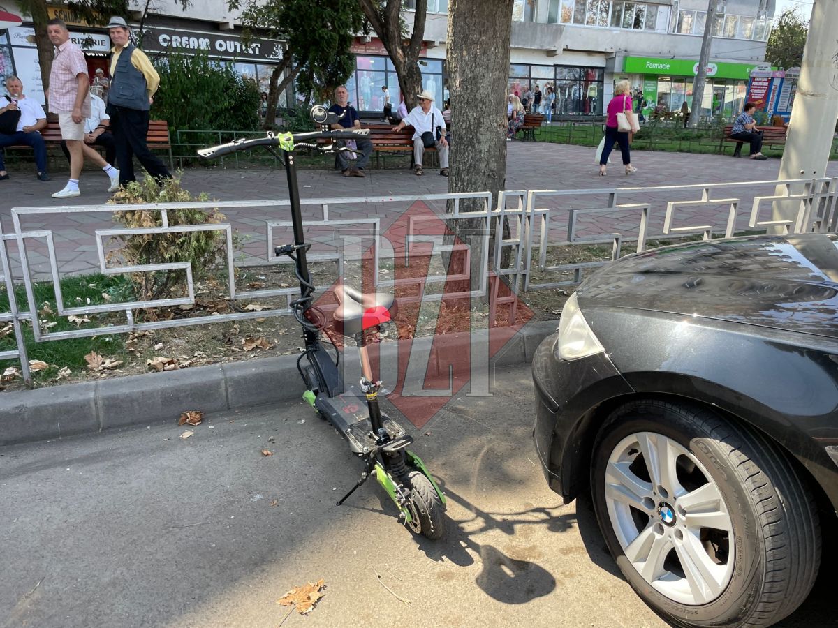 Incident în Podu Roș. Un bărbat de 50 ani a căzut cu trotineta electrică – EXCLUSIV, FOTO