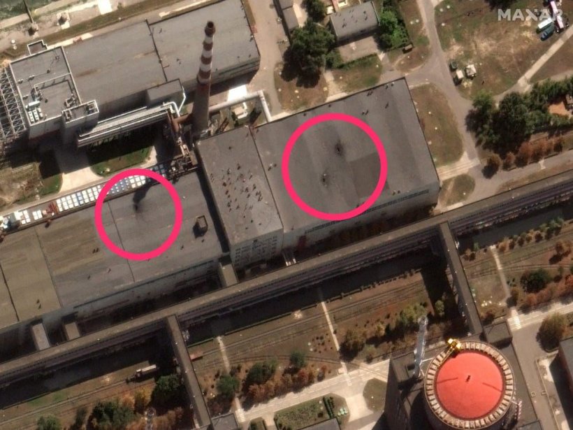 Imagini din satelit ce dezvăluie găuri în acoperiş la centrala nucleară Zaporojie