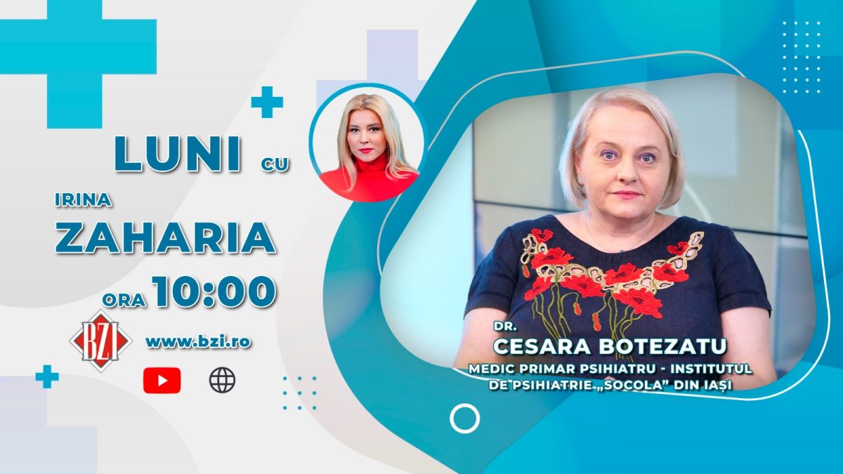 Dr. Cesara Botezatu, medic primar psihiatru, Institutul de Psihiatrie Socola Iași vorbește în emisiunea BZI LIVE despre ultimele statistici privind consumul de droguri