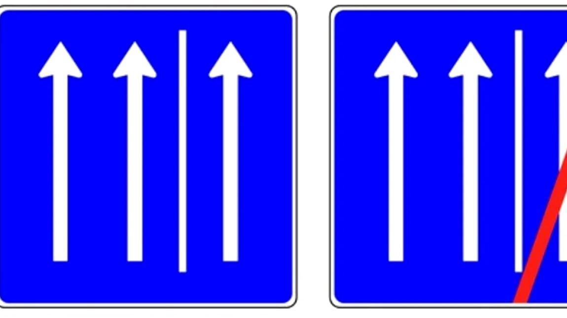 Un semn rutier cu 3 săgeţi albe şi o linie i-a înnebunit pe şoferi! Iată ce înseamnă