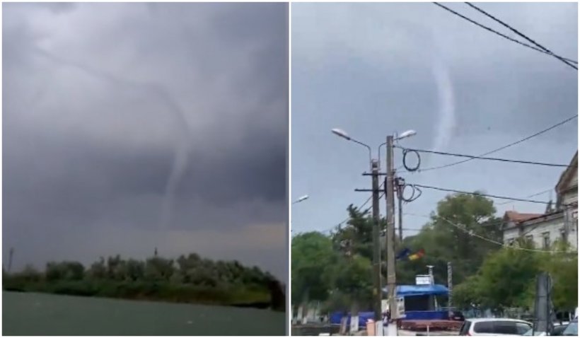 Fenomene meteo extreme în România. O tornadă a fost surprinsă în Sulina – VIDEO