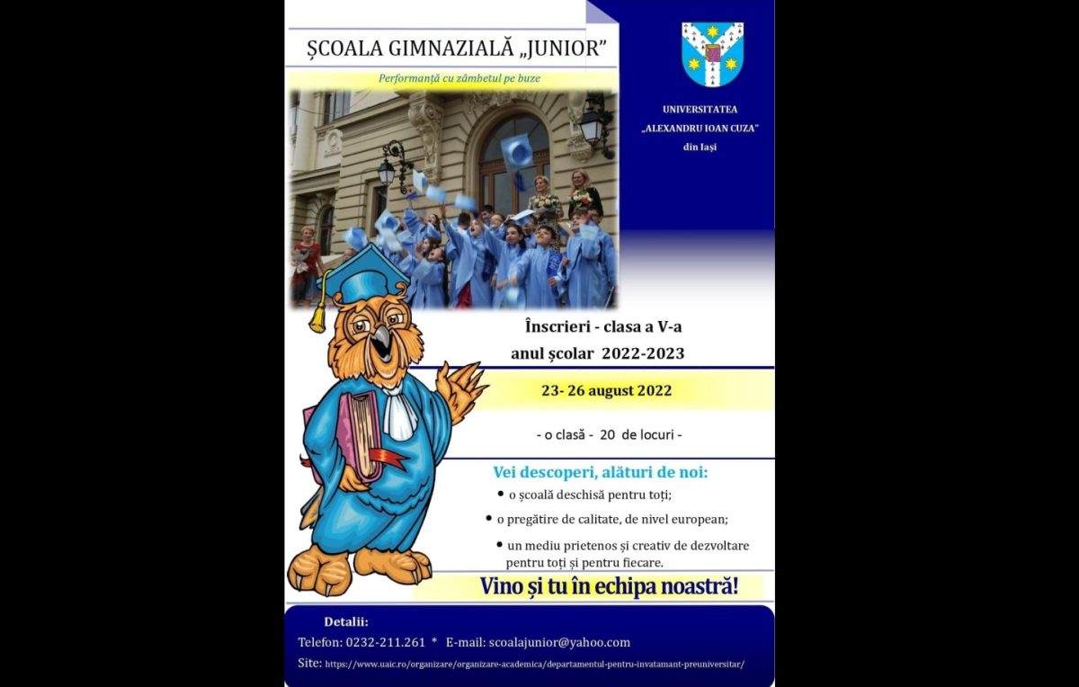 Șansă specială pentru părinți! Suplimentare de locuri pentru înscrierea la clasa a V-a