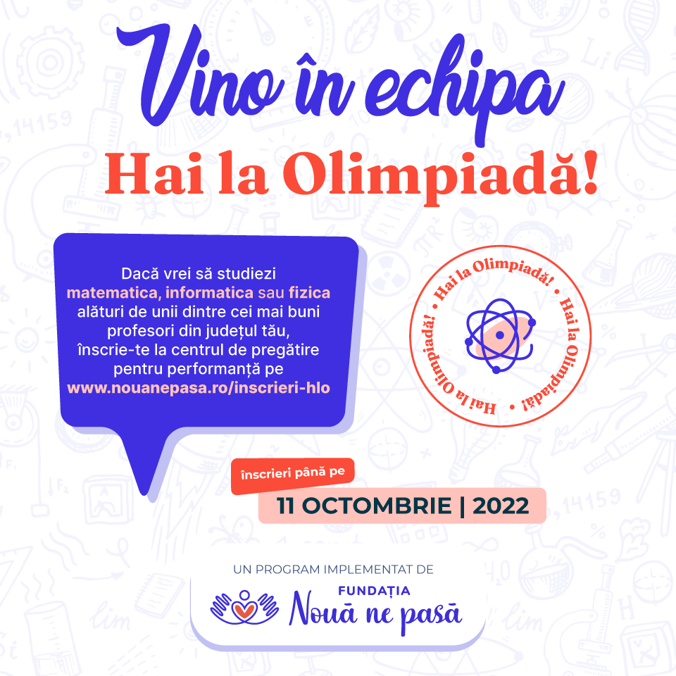 Au început înscrierile în programul ”Hai la Olimpiadă” pentru elevii ieșeni, și nu numai