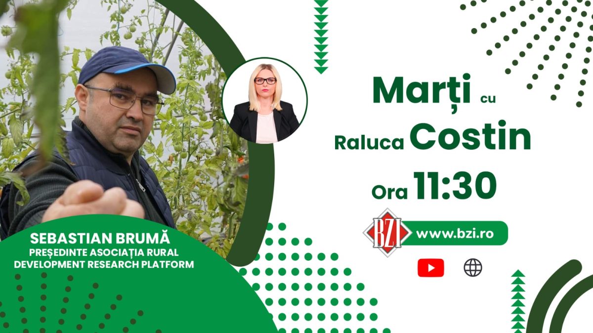 Discuție cu Bruma Sebastian, preşedinte al Asociației Rural Development Research Platform, despre evenimentele destinate producătorilor, derulate în luna septembrie, numai la BZI LIVE!