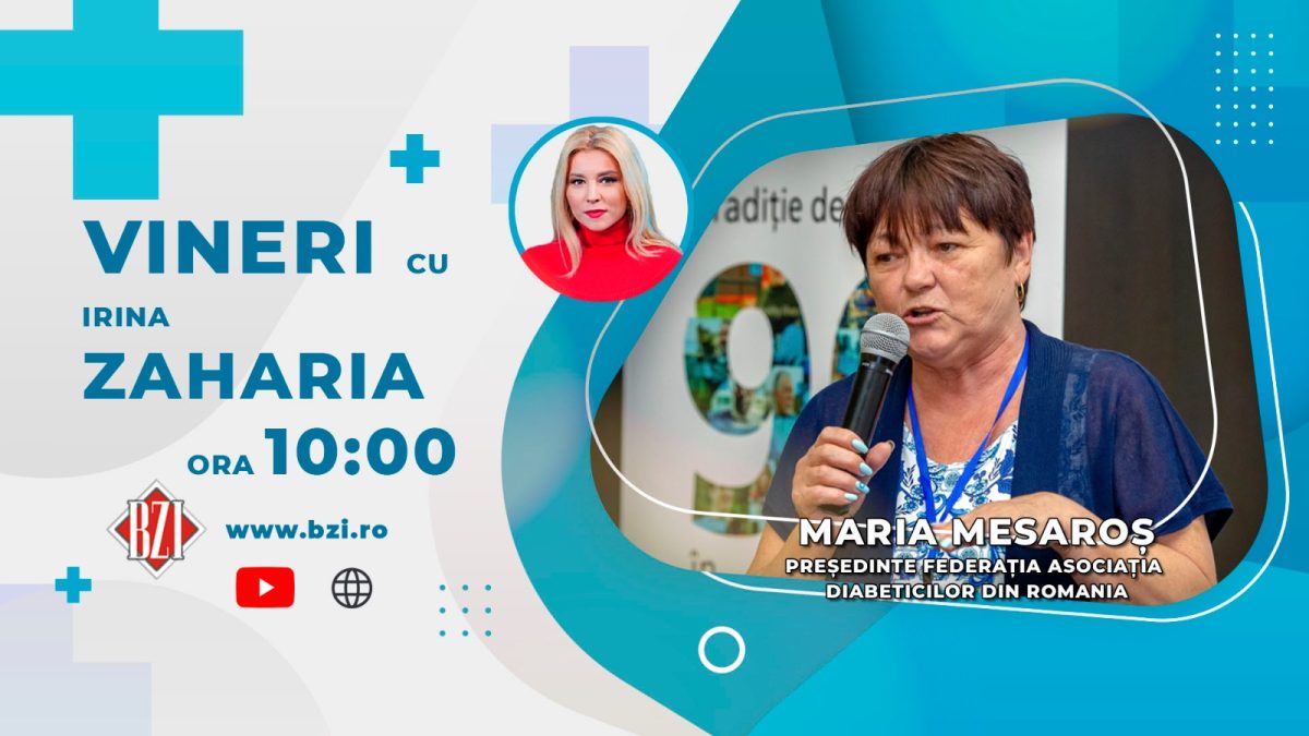Maria Mesaroș, președinta Federației Asociațiilor Diabeticilor din România, discută în emisiunea BZI LIVE despre numărul tot mai mare al pacienților cu diabet tip 2