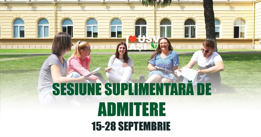 Sesiune suplimentară de admitere la patru facultăți din cadrul USV Iași