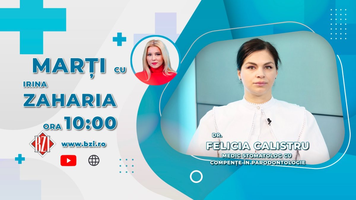Dr. Felicia Calistru, medic specialist parodontologie, discută în emisiunea BZI LIVE despre refuzul cabinetelor stomatologice de a lucra cu CJAS Iași, pentru servicii stomatologice pentru copii