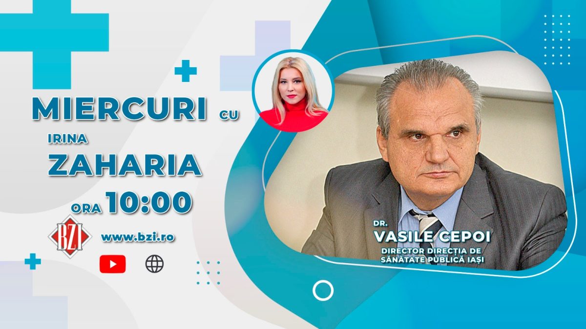 Dr. Vasile Cepoi, directorul DSP Iași, va discuta în emisiunea BZI LIVE despre prima tranșă de vaccinuri antigripale ajunse la Iași