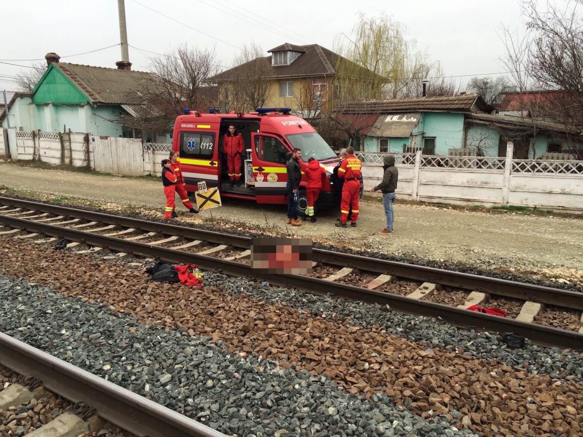 Accident feroviar în Tg. Frumos. O persoană a fost lovită de tren – EXCLUSIV
