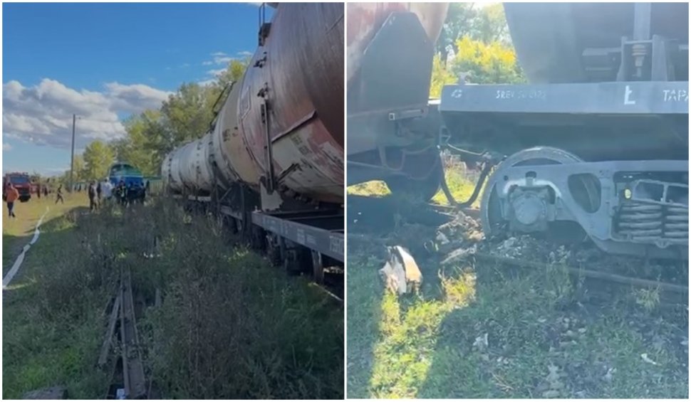 Mai multe vagoane încărcate cu kerosen au deraiat în județul Suceava. Trenul se îndrepta spre Ucraina