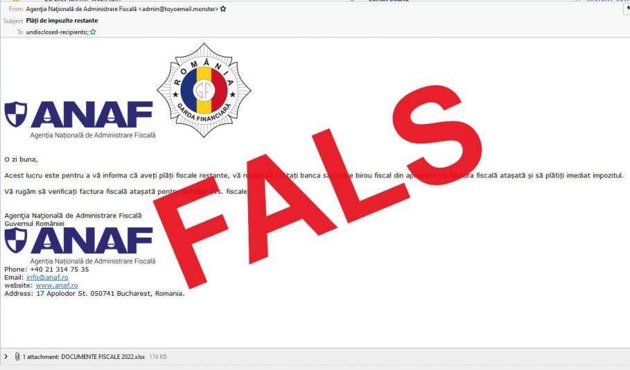 Nouă metodă de escrocherie: mesaje false în numele ANAF. Oamenii sunt păcăliți cu plăți fiscale restante