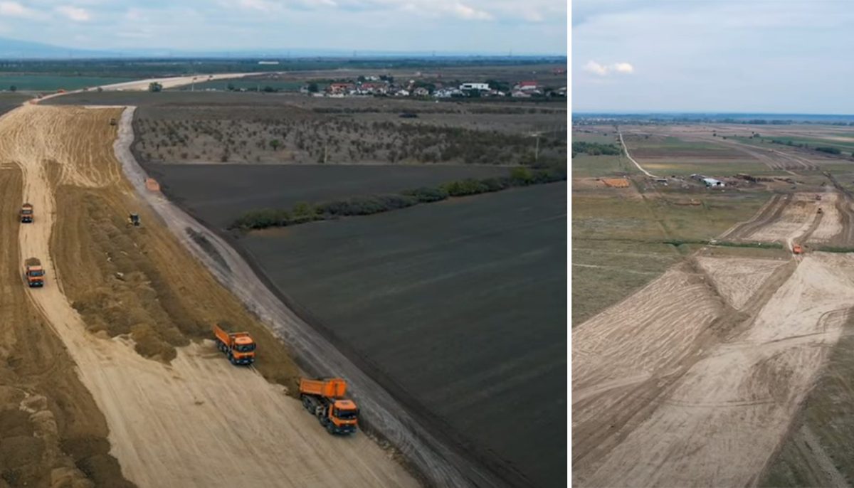 Fabulos! Cum arată șantierul Autostrăzii A7 la două săptămâni de la începerea lucrărilor – FOTO, VIDEO