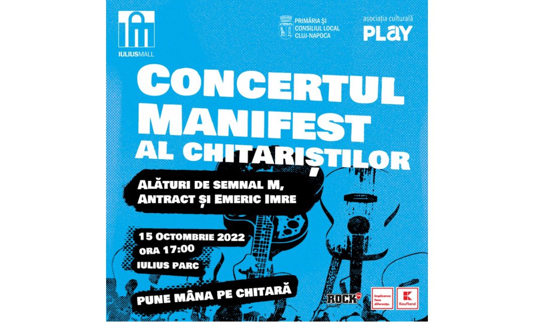 „Pune mâna pe chitară” aduce hituri și sute de chitariști care vor cânta la unison în Iulius Parc