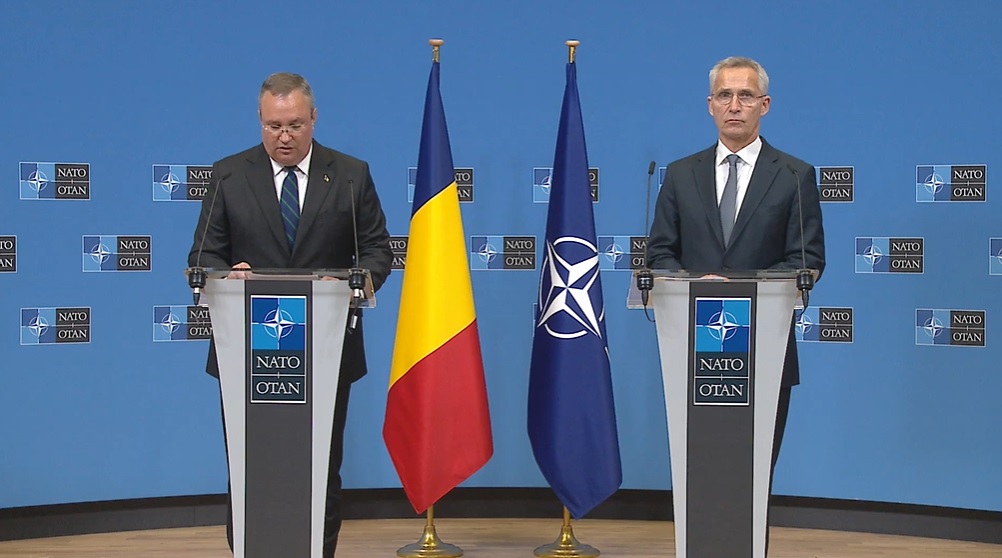 Nicolae Ciucă a cerut NATO să monitorizeze atent situația de la Marea Neagră. Jens Stoltenberg: „Suntem gata să apărăm România” – VIDEO