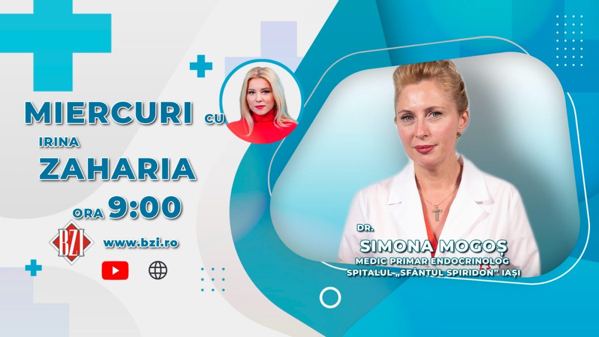 Dr. Simona Mogoș, medic primar endocrinolog, Spitalul „Sfântul Spiridon” Iași discută în ediția BZI LIVE despre dereglările hormonale și despre osteoporoză